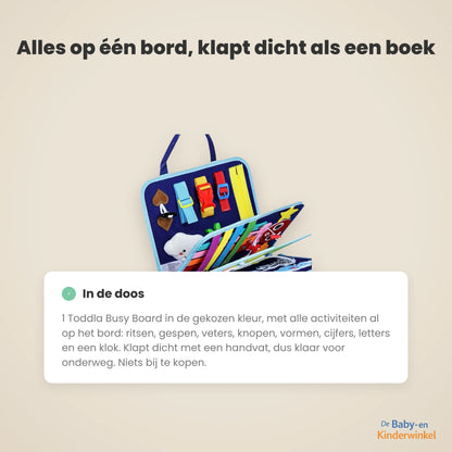 Toddla™ Montessori Busy Board: leren spelen zonder scherm (peuters en kleuters)