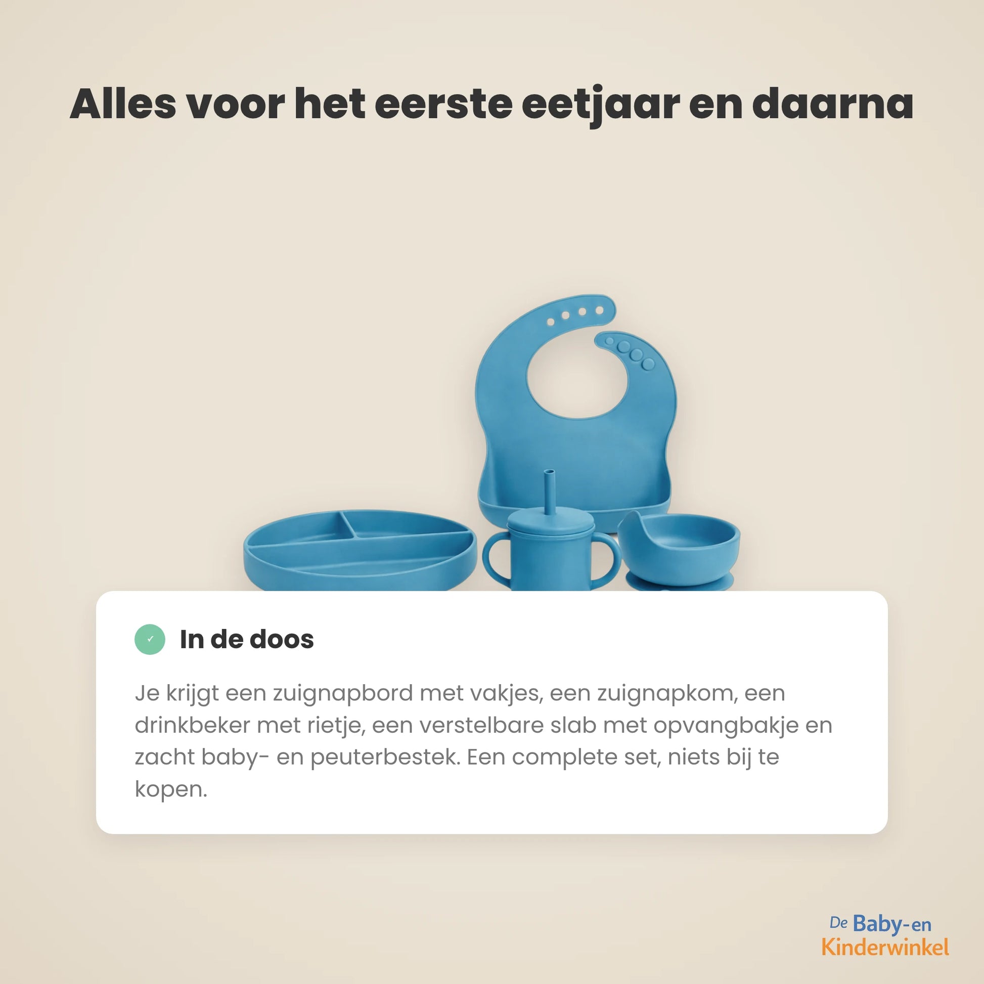 Toddla Siliconen Baby Eetset inhoud en formaat