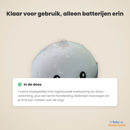 Toddla Walvis Badspeeltje inhoud en formaat