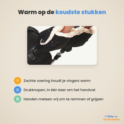 WarmGrip™ Kinderwagen Handwarmers: warme handen aan de wagen, zonder handschoenen