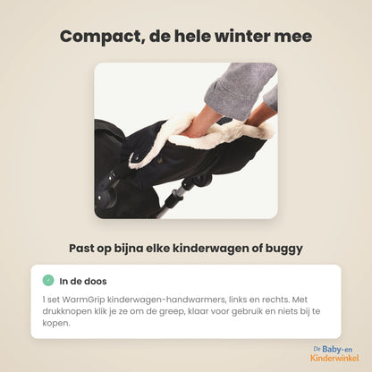 WarmGrip™ Kinderwagen Handwarmers: warme handen aan de wagen, zonder handschoenen