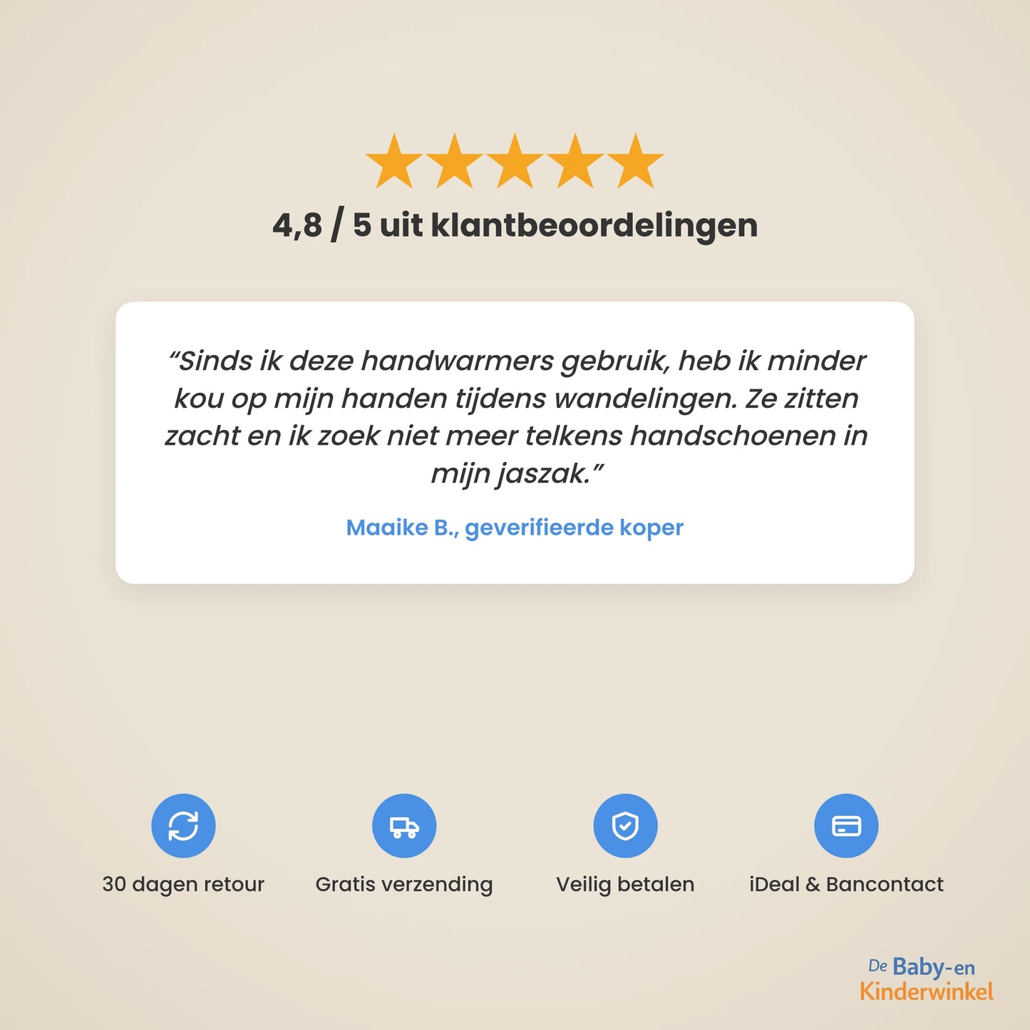 WarmGrip™ Kinderwagen Handwarmers: warme handen aan de wagen, zonder handschoenen