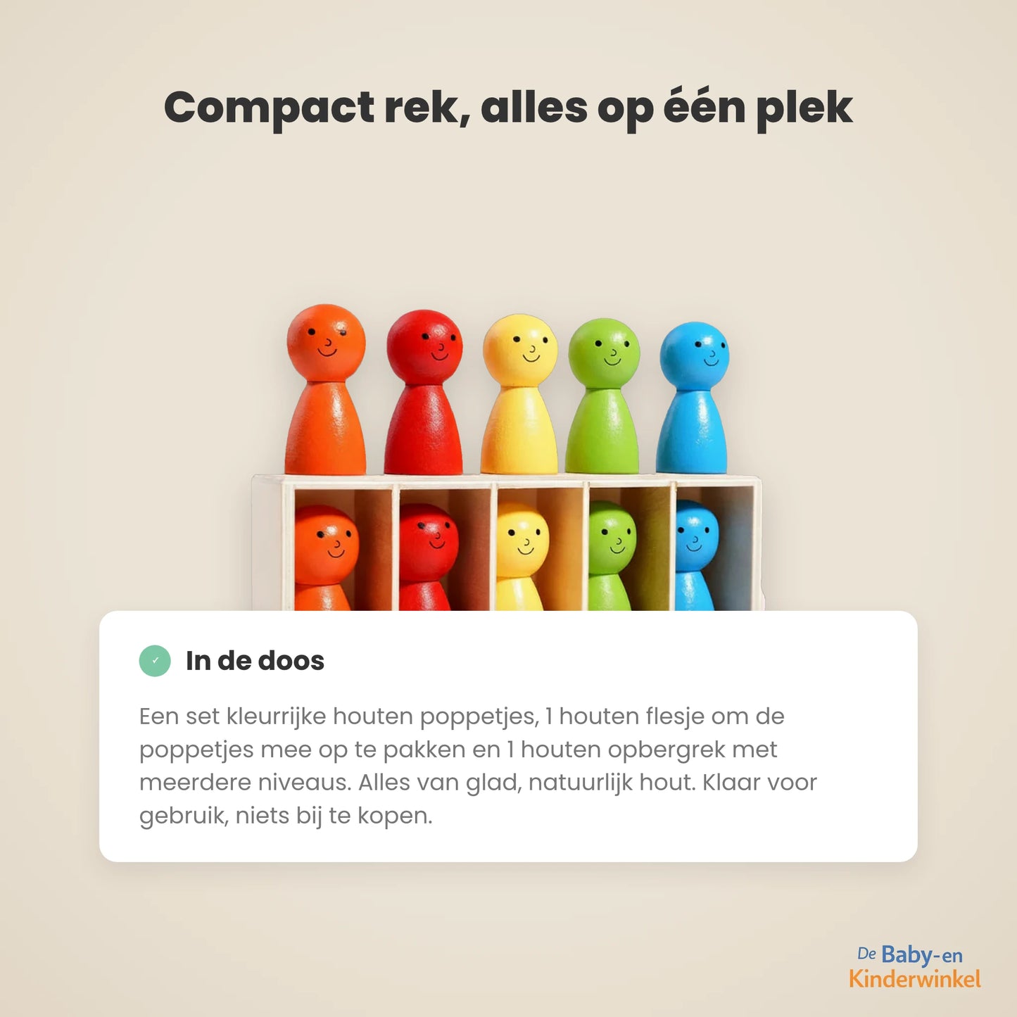 WoodenMatch™: houten Montessori kleurenspel dat spelend kleuren leert (2 tot 5 jaar)