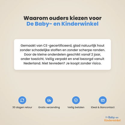 WoodenMatch™: houten Montessori kleurenspel dat spelend kleuren leert (2 tot 5 jaar)