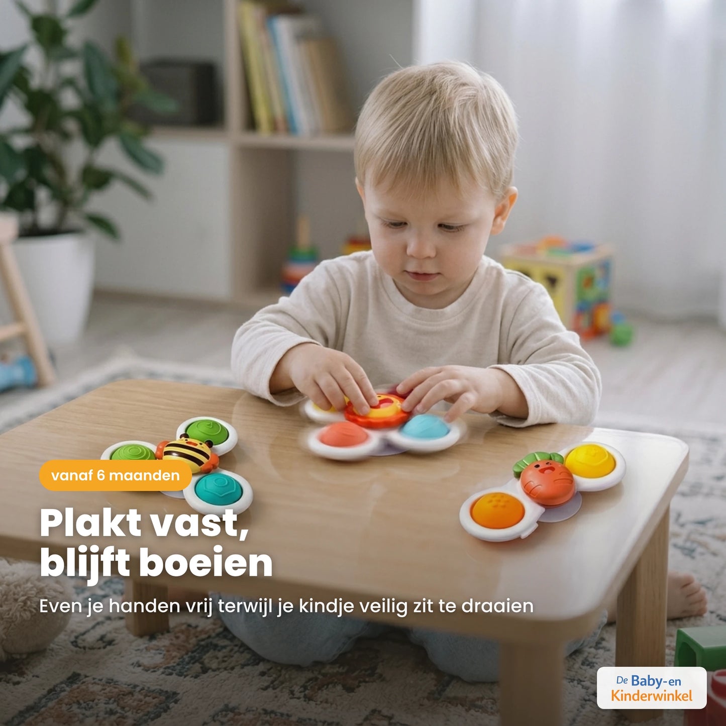 Toddla Zuignap-spinners sfeerbeeld in gebruik
