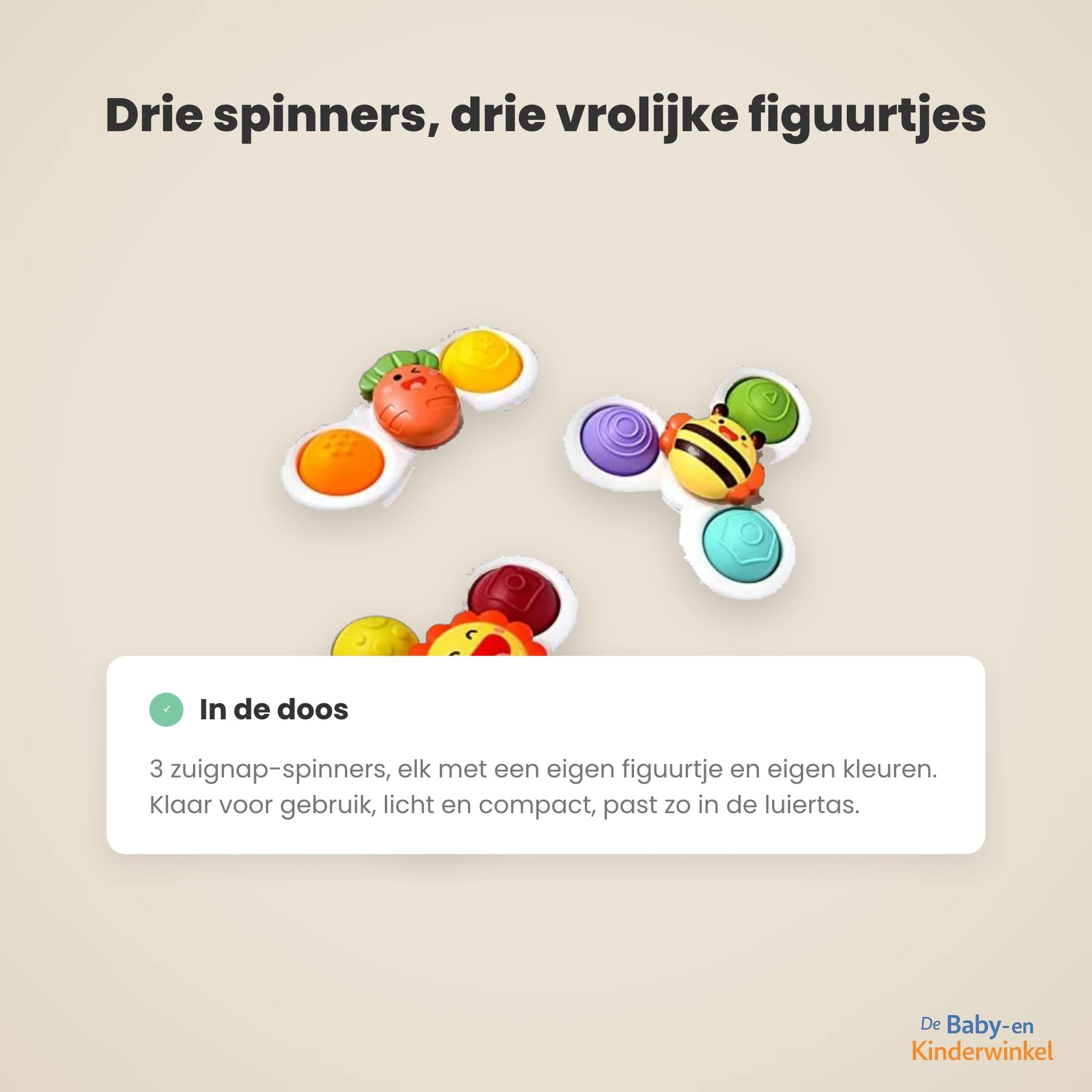 Toddla Zuignap-spinners inhoud en formaat